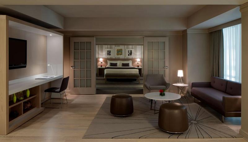 The living space in a Premium Suite