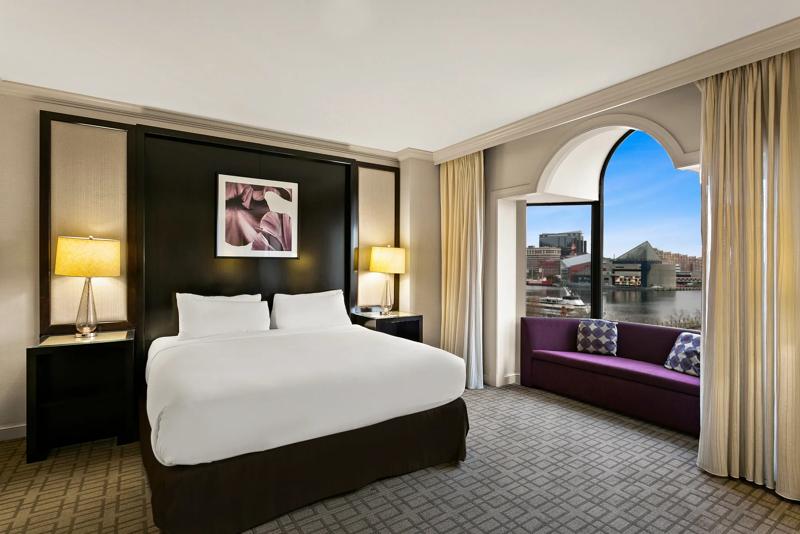 A view of the Harbor View Room