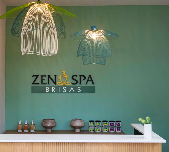 The reception desk at Brisas Zen Spa