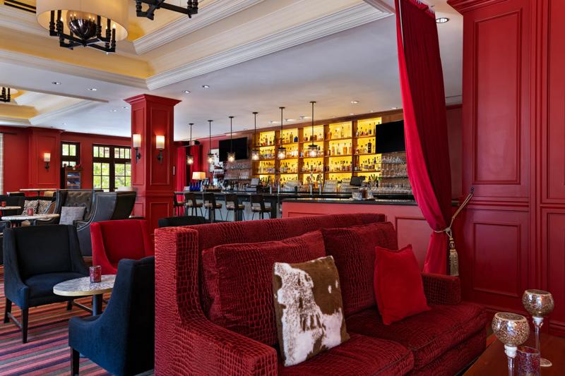 The seating area in Stephen Fs Bar