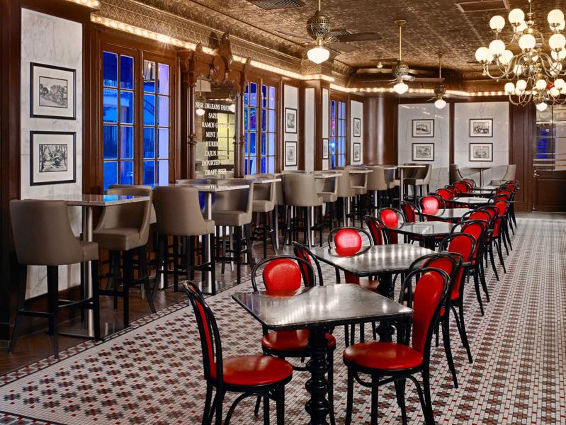 The seating at the Desire Oyster Bar
