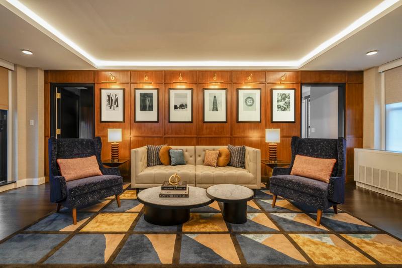 The living space in the penthouse